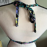 Coastal Blue  black floral bikini halter top Photo 13