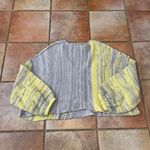 Free People Amethyst Marled Oversized Chunky Knit Sweater Size M Yellow/Gray Photo 7