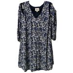 ECI Paisley Print Cold Shoulder V Neck Dress Size Large Photo 2