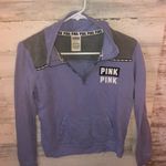 PINK - Victoria's Secret PINK VICTORIA’S SECRET quarter zip sweatshirt purple and gray XS PINK VS top​ Photo 3