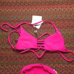 Urban Outfitters NWT HOT PINK GEOMETRIC BIKINI SET CHEEKY TWO PIECE Photo 4