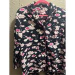 Victoria's Secret Victoria’s Secret Black With Pink Lips Pajama Set Woman’s Size Small Photo 2