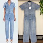 Pistola NWT Revolve  Grover Field Suit Denim Jumpsuit in Disoriented Medium NEW Photo 1