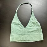 PINK - Victoria's Secret Ribbed Green Halter Style Bra Bralette Size Medium Photo 1