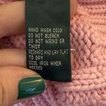 Ralph Lauren Lauren  Womens Large Pink Cable Knit Sweater Cowl Neck Preppy Cotton Photo 5