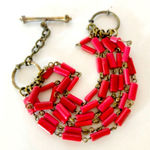 Lucky Brand  Gold-Tone and Coral Bracelet Photo 0