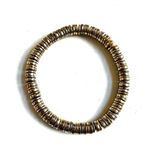Mixed metal disc stretchy bracelet Gold Photo 3