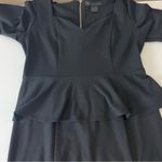 Kardashian Kollection Black Peplum 1/2 Sleeve Midi Dress XL Photo 6