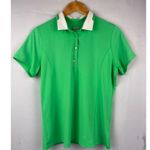 Annika Cutter & Buck Womens CB DryTec 50+ Green Polo Shirt M Size M Photo 1