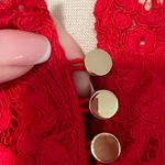 Reiss Sophia Red Lace Overlay Cocktail Dress Sleeveless High Neck Size 4 Photo 8