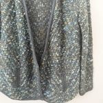 MOTH x ANTHROPOLOGIE | Keavy Jacquard Jacket Sweater Greens Blues Grays | Medium Blue Photo 4