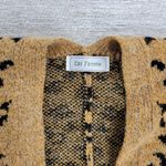 Ces Femme Leopard Print Oversized Cardigan Medium Wool Angora Blend Brown Photo 3