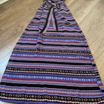 Lorena Rose sleeveless maxi dress Boho lined tie belt colorful women’s size S Multiple Photo 7