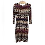 Badgley Mischka NEW  3/4 SLEEVE WIDE NECK PRINT DRESS Photo 2
