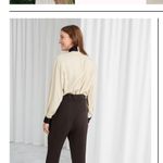 & Other Stories & Other Stories Satin Polo Shirt - Size 2 Photo 5