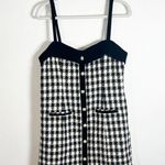 LPA NWT  Mariya Herringbone Tweed Mini Dress Black White Large Photo 0