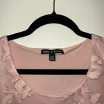 Cable & Gauge Pink Lace Patterned Top Photo 2