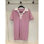 Everlane  Organic Cotton Polo Shirt Dress Lavender Purple XS Embroidered E Logo Photo 1