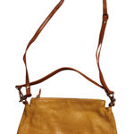 Valentina Leather Crossbody Bag Italian Designer Mustard Yellow Purse Photo 0