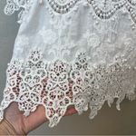 Eberjay Eberjey white cover up tunic dress, 100% Cotton, wide 3/4 sleeve w.lace S/M Photo 7