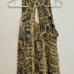 VINTAGE VTG ? JONI BLAIR Yellow Aztec Geo Geometric Tile Print Summer Midi Dress Size M Photo 11