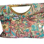 Charming Charlie NWOT Vibrant Floral Tapestry Fold over Handbag Photo 0
