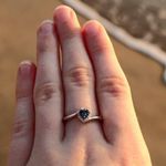 Kay Jewelers Blue Diamond Heart Ring Photo 0