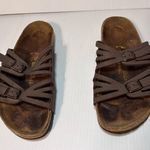 Birkenstock brown suede slide sandals women size 39 EU / US 8-8.5 Photo 0