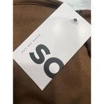 SO  Junior's Tie-front Fit & flare Mini Dress‎ NWT Brown Long Sleeve Size XXL Photo 4