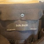 ZARA women Navy With Embroidered Detachable Collar Blazer Size Small Photo 1