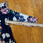 Annabelle Womens Floral 3/4 Sleeve Dress with Ruffled Shoulders & Pockets Size S Blue Photo 10