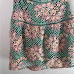 Lovers + Friends  Green Floral Lace Square Neck Mini Dress XS Photo 8