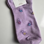 J.Crew Makeup Graphic Print Purple Ankle Socks NWT Sz OS Photo 2