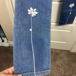 7 For All Mankind  Easy Slim Women's Painted Flower Medium Wash Jeans Size 24 NWT Photo 5
