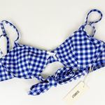Seamolly Blue Gingham Bow Tied Back Underwire Bikini Top Size XS Photo 0