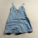 Free People We the Free Chambray Denim Sweetheart Neckline Romper XSmall EUC Photo 0