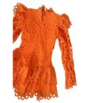 The Sang  Orange Ruffle Long Sleeve Mini Dress Size Medium NEW NWOT Photo 10