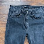 3x1  • Split-Seam Skinny Mid-Rise Jeans black stretch denim raw hem ankle cropped Photo 1