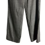 Ann Taylor  LOFT Ann Fit Herringbone Gray Wide Leg Wool Trouser Pants Size 8 Photo 4