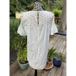 J.Crew Bell Sleeve Dress With Fringe Dot Marine Salt Ivory Size 8 Lined Preppy Photo 1