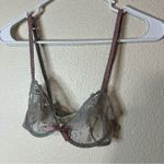 Princesse Tam Tam gray lace pink bow sheer underwire bra 32A Size undefined Photo 7