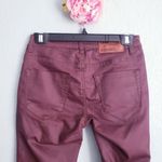 Anthropologie One Teaspoon Freebird II Low Waist Short Rise Fitted Leg Plum Coated Jeans Photo 4