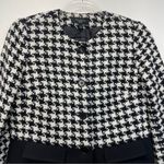 Talbots  Houndstooth Blazer Tweed Black White‎ Size 6 Petite Photo 2