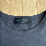 White Fox Boutique White Fox Baby Tee Give It Away Size XS Gray Black Photo 1