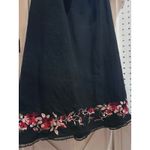 Lucy Paris  Black Off Shoulder Embroidered Floral Dress Ruffle Flounce Photo 3