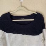 PaperMoon  Navy & White‎ Chunky Oversized Sweater Medium Photo 3