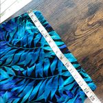 Vintage Hawaiian Tropical Blue and Black Leaf Print Skort Wrap Shorts Size M Photo 2