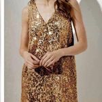 Loft  Sequin Golden Beauty Mini Dress - HOCO PROM* size 10 Photo 0