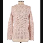 Loft  Crewneck Sweater Light Pink Loose Knit Photo 1