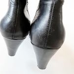 Nine West June Black Leather Slouch Boot Size 8.5 High Heel 80s Vibes Wench Goth Photo 8
